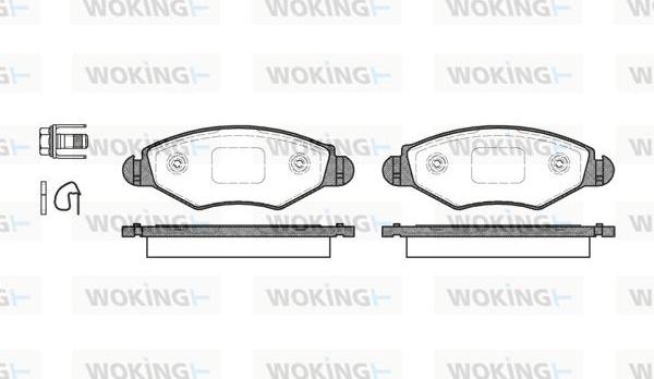 Woking P7433.20 - Kit de plaquettes de frein, frein à disque cwaw.fr