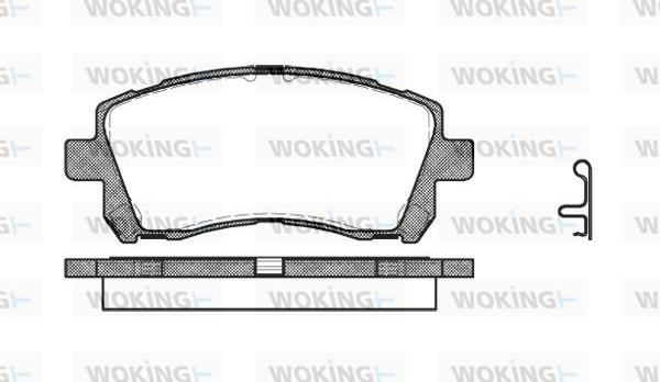 Woking P7553.02 - Kit de plaquettes de frein, frein à disque cwaw.fr