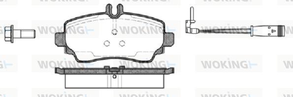 Woking P7503.22 - Kit de plaquettes de frein, frein à disque cwaw.fr