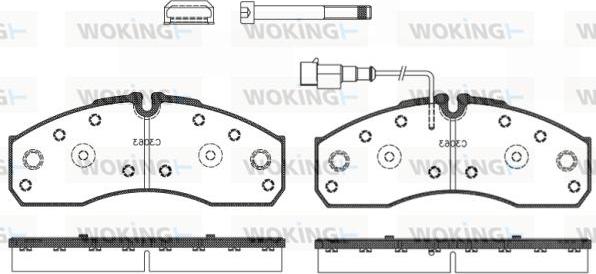 Woking P7513.42 - Kit de plaquettes de frein, frein à disque cwaw.fr