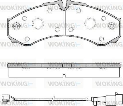 Woking P7513.52 - Kit de plaquettes de frein, frein à disque cwaw.fr