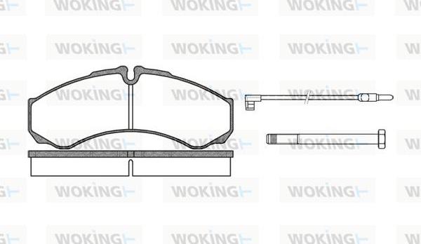 Woking P7513.02 - Kit de plaquettes de frein, frein à disque cwaw.fr