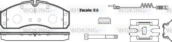 Woking P7513.22 - Kit de plaquettes de frein, frein à disque cwaw.fr