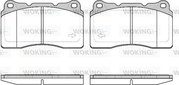 Woking P7663.40 - Kit de plaquettes de frein, frein à disque cwaw.fr