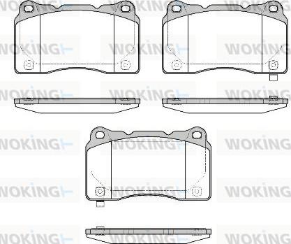 Woking P7663.58 - Kit de plaquettes de frein, frein à disque cwaw.fr