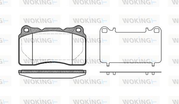 Woking P7663.10 - Kit de plaquettes de frein, frein à disque cwaw.fr