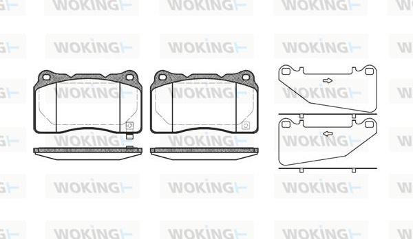 Woking P7663.32 - Kit de plaquettes de frein, frein à disque cwaw.fr