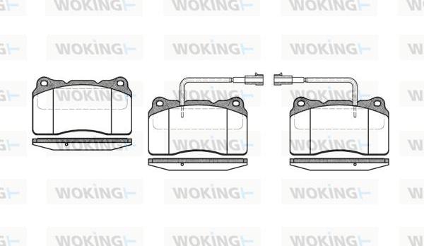 Woking P7663.22 - Kit de plaquettes de frein, frein à disque cwaw.fr