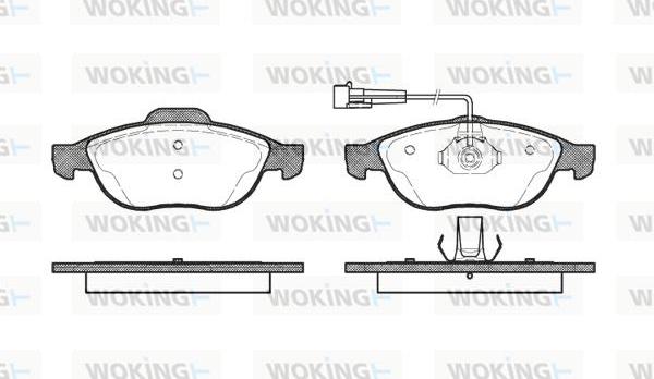 Woking P7603.02 - Kit de plaquettes de frein, frein à disque cwaw.fr