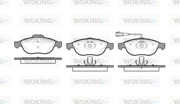 Woking P7603.11 - Kit de plaquettes de frein, frein à disque cwaw.fr