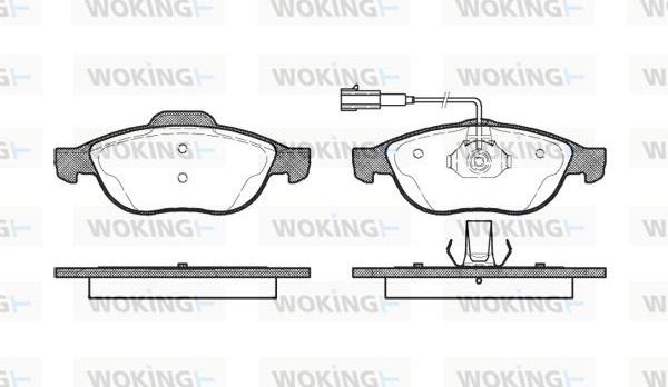 Woking P7603.22 - Kit de plaquettes de frein, frein à disque cwaw.fr