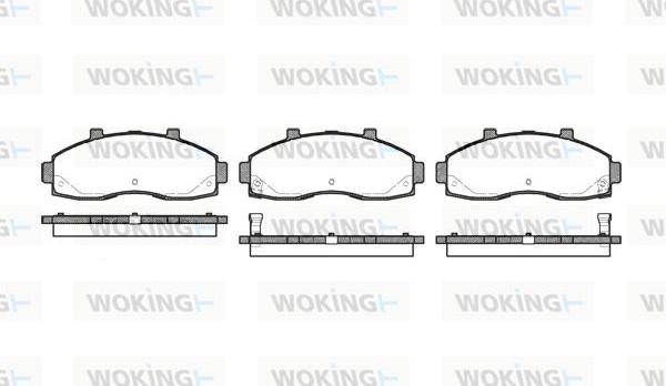 Woking P7623.02 - Kit de plaquettes de frein, frein à disque cwaw.fr