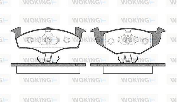 Woking P7093.00 - Kit de plaquettes de frein, frein à disque cwaw.fr