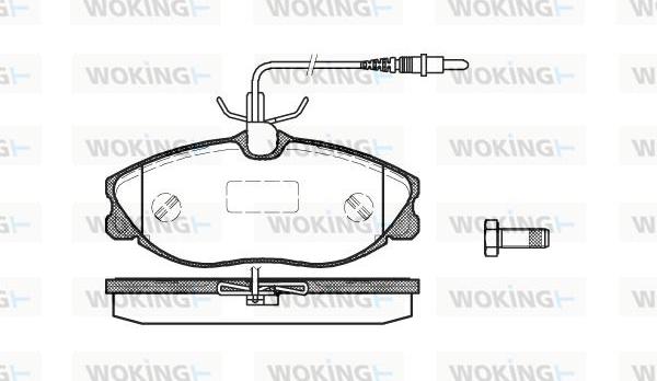 Woking P7043.04 - Kit de plaquettes de frein, frein à disque cwaw.fr