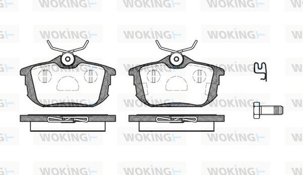 Woking P7053.02 - Kit de plaquettes de frein, frein à disque cwaw.fr