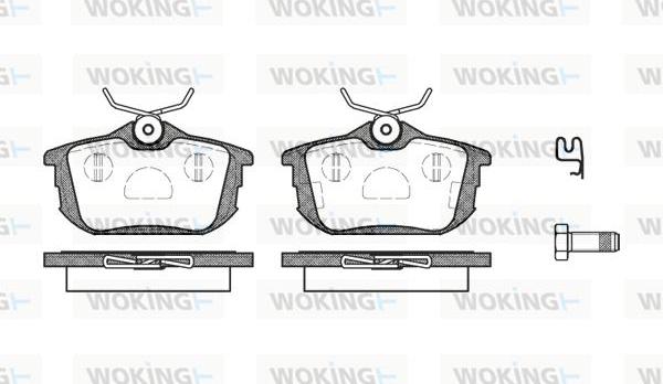 Woking P7053.12 - Kit de plaquettes de frein, frein à disque cwaw.fr