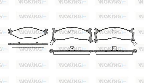 Woking P7003.02 - Kit de plaquettes de frein, frein à disque cwaw.fr