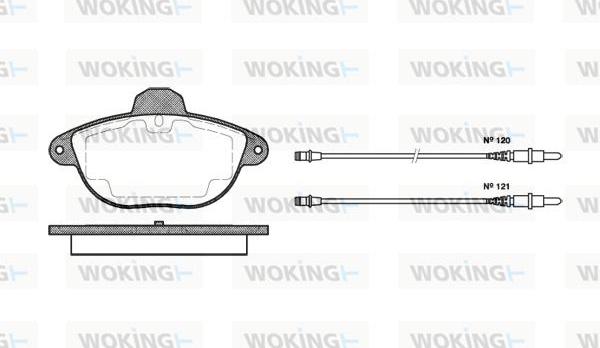 Woking P7083.04 - Kit de plaquettes de frein, frein à disque cwaw.fr