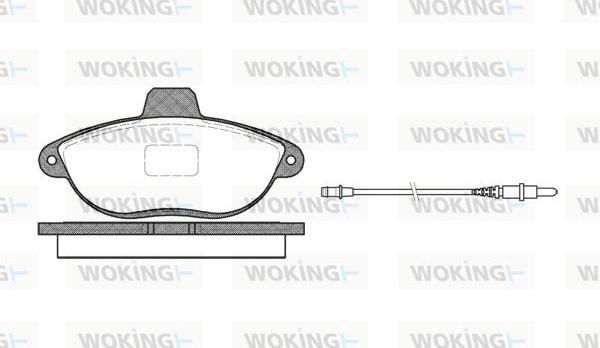 Woking P7023.02 - Kit de plaquettes de frein, frein à disque cwaw.fr