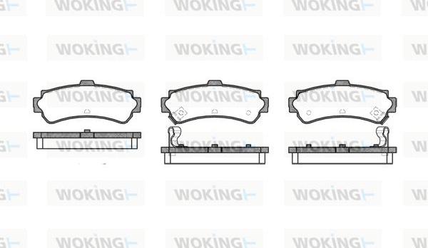 Woking P7073.02 - Kit de plaquettes de frein, frein à disque cwaw.fr