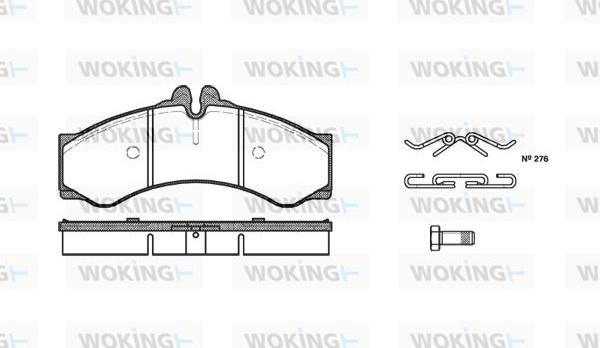 Woking P7143.00 - Kit de plaquettes de frein, frein à disque cwaw.fr