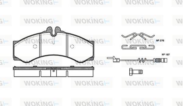 Woking P7143.02 - Kit de plaquettes de frein, frein à disque cwaw.fr