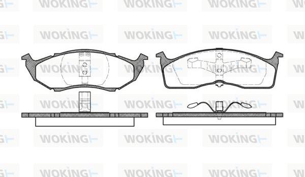 Woking P7103.00 - Kit de plaquettes de frein, frein à disque cwaw.fr