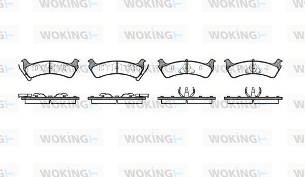 Woking P7173.00 - Kit de plaquettes de frein, frein à disque cwaw.fr