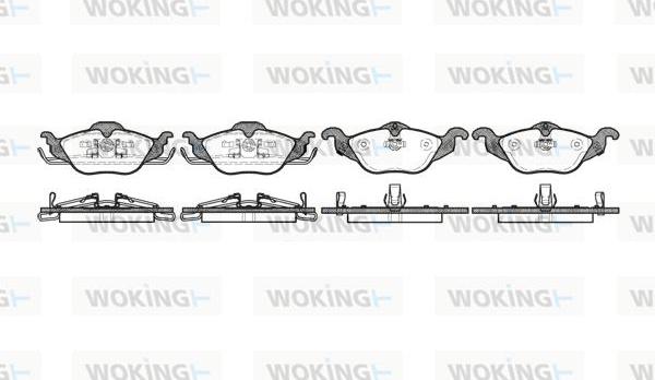 Woking P7843.02 - Kit de plaquettes de frein, frein à disque cwaw.fr