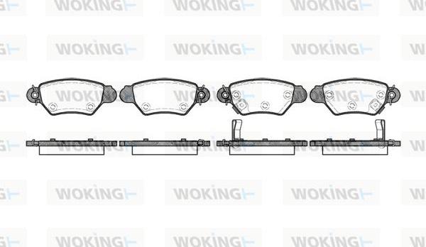 Woking P7853.02 - Kit de plaquettes de frein, frein à disque cwaw.fr