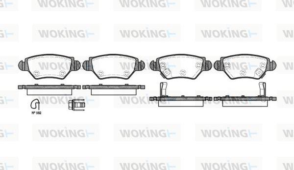 Woking P7853.22 - Kit de plaquettes de frein, frein à disque cwaw.fr