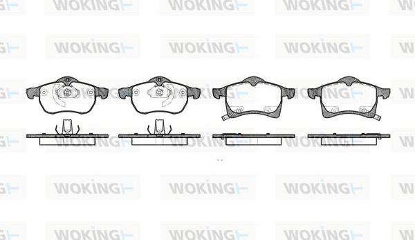 Woking P7833.02 - Kit de plaquettes de frein, frein à disque cwaw.fr