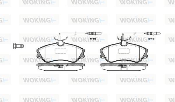 Woking P7343.04 - Kit de plaquettes de frein, frein à disque cwaw.fr