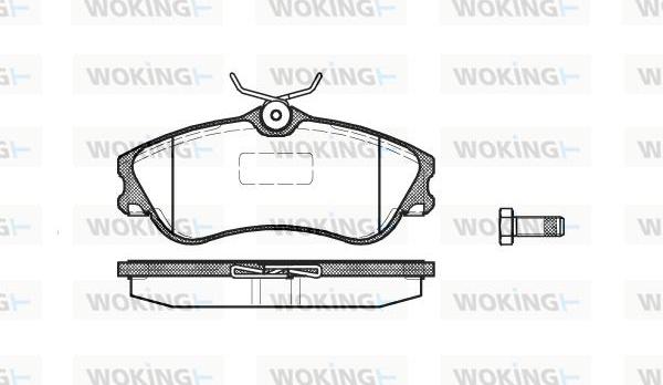 Woking P7343.00 - Kit de plaquettes de frein, frein à disque cwaw.fr