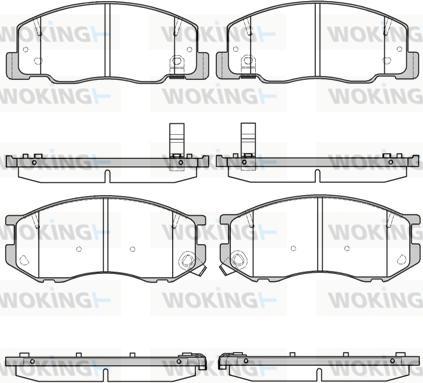 Woking P7363.04 - Kit de plaquettes de frein, frein à disque cwaw.fr