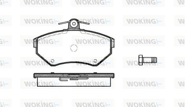 Woking P7313.10 - Kit de plaquettes de frein, frein à disque cwaw.fr