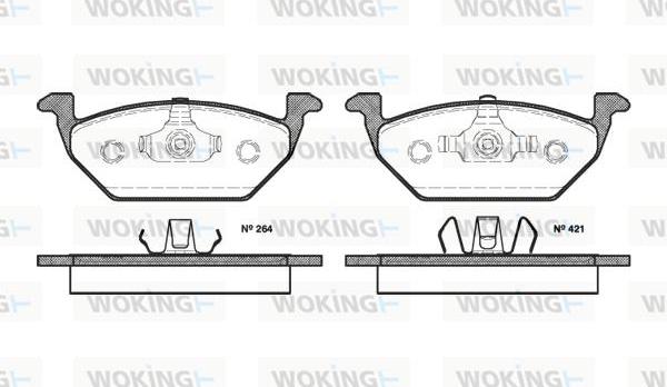 Woking P7333.20 - Kit de plaquettes de frein, frein à disque cwaw.fr