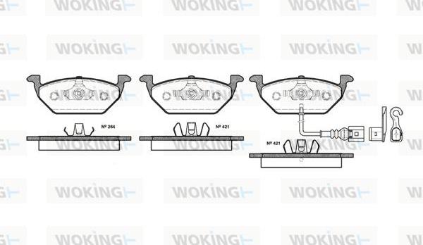 Woking P7333.21 - Kit de plaquettes de frein, frein à disque cwaw.fr