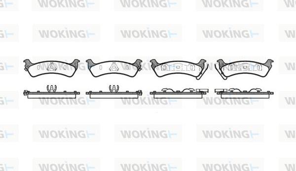 Woking P7293.02 - Kit de plaquettes de frein, frein à disque cwaw.fr