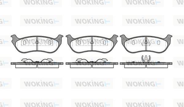 Woking P7283.75 - Kit de plaquettes de frein, frein à disque cwaw.fr