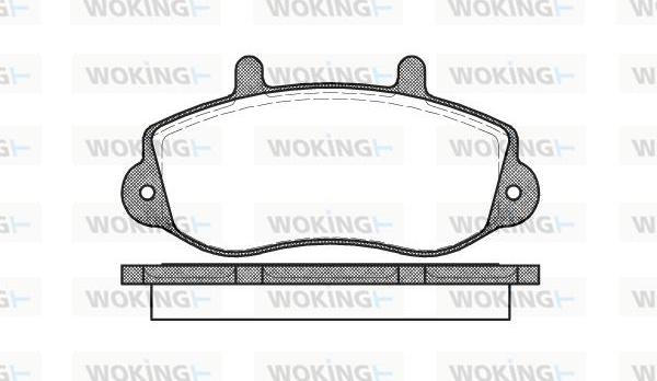 Woking P7773.00 - Kit de plaquettes de frein, frein à disque cwaw.fr