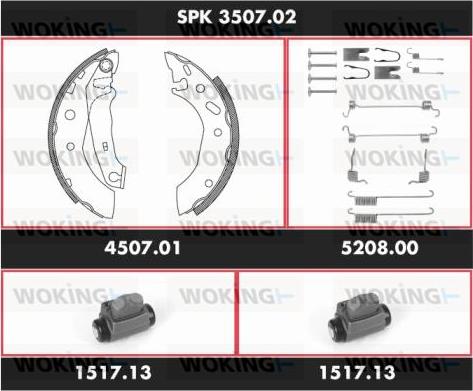 Woking SPK 3507.02 - Jeu de mâchoires de frein cwaw.fr