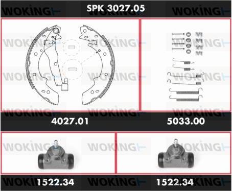 Woking SPK 3027.05 - Jeu de mâchoires de frein cwaw.fr