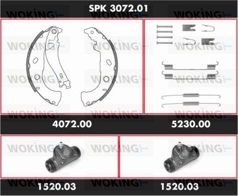 Woking SPK 3072.01 - Jeu de mâchoires de frein cwaw.fr