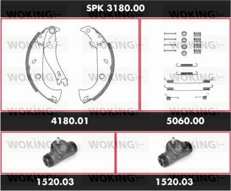 Woking SPK 3180.00 - Jeu de mâchoires de frein cwaw.fr