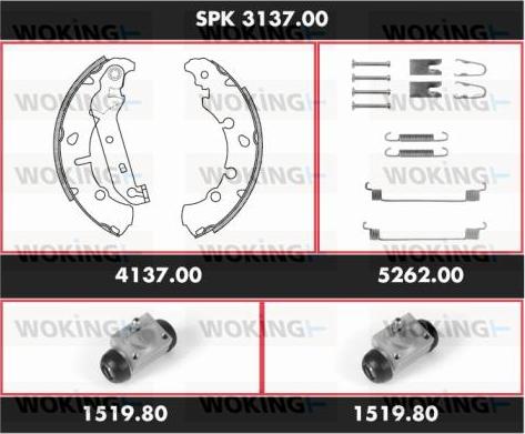 Woking SPK 3137.00 - Jeu de mâchoires de frein cwaw.fr