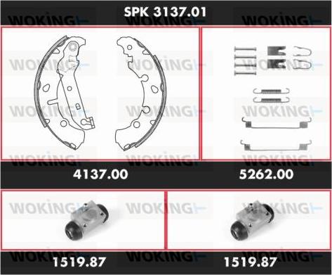 Woking SPK 3137.01 - Jeu de mâchoires de frein cwaw.fr