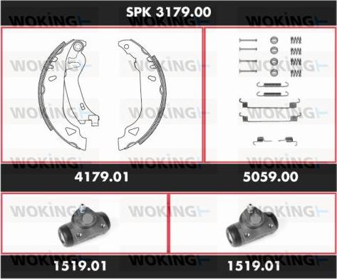 Woking SPK 3179.00 - Jeu de mâchoires de frein cwaw.fr