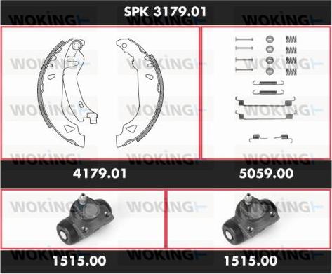 Woking SPK 3179.01 - Jeu de mâchoires de frein cwaw.fr