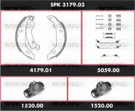 Woking SPK 3179.03 - Jeu de mâchoires de frein cwaw.fr